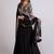 Midnight bloom embroidered georgette anarkali gown