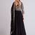 Midnight bloom embroidered georgette anarkali gown