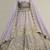 Lavender Tissue Silk Partywear Flared Lehenga with Unstitched Blouse