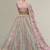Multicolor Kali Silk Partywear Flared Lehenga with Unstitched Blouse