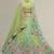 Green Zari Resham Tissue Work Lehenga with Unstitched Blouse