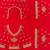 Royal Red Raw Silk Bridal Lehenga with unstitched blouse