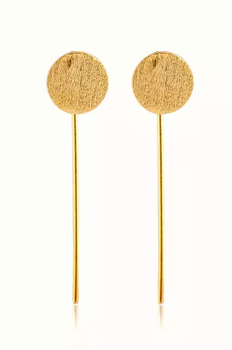 Gold plated earrings in sterling silver