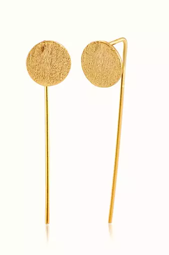 Gold plated earrings in sterling silver