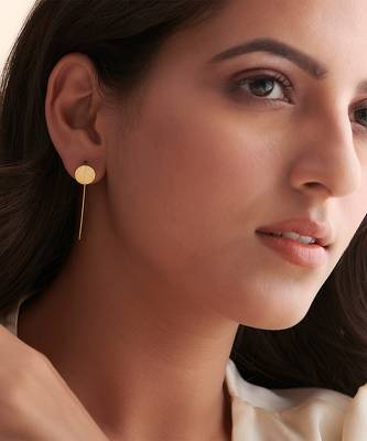 Gold plated earrings in sterling silver 1