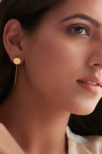 Gold plated earrings in sterling silver