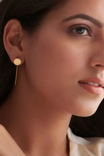 Gold plated earrings in sterling silver