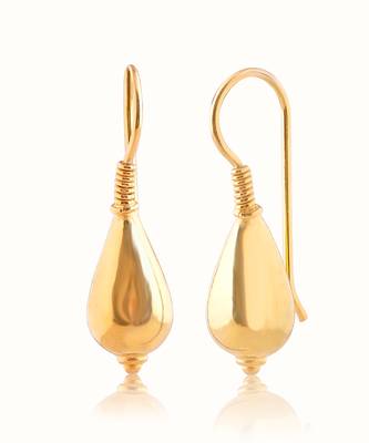 Gold plated dangler earrings in sterling silver 2