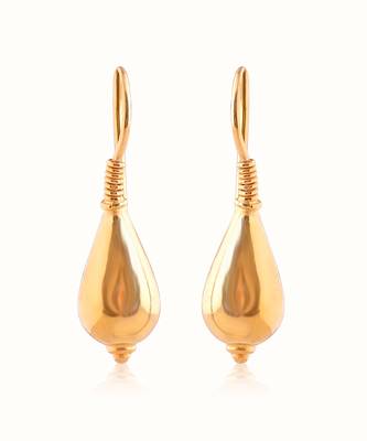 Gold plated dangler earrings in sterling silver 3