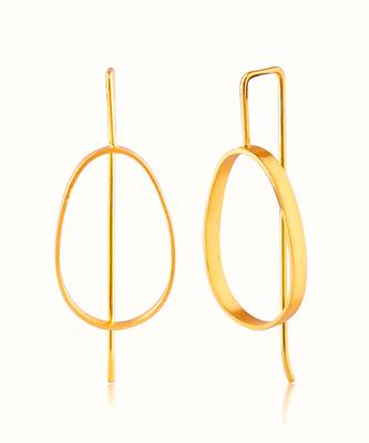 Gold plated earrings in sterling silver 2