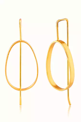 Gold plated earrings in sterling silver