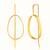 Gold plated earrings in sterling silver