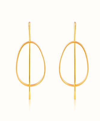 Gold plated earrings in sterling silver 3