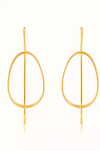 Gold plated earrings in sterling silver