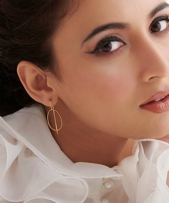 Gold plated earrings in sterling silver 1