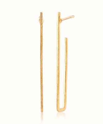 Gold plated earrings in sterling silver 2
