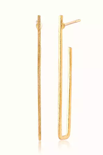 Gold plated earrings in sterling silver
