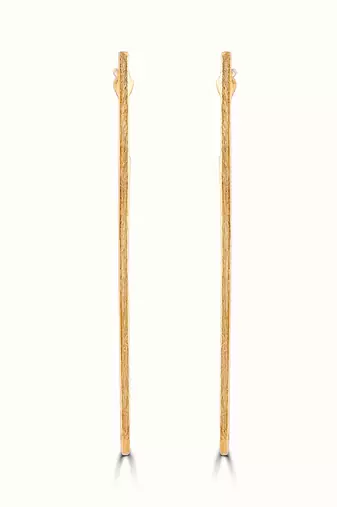 Gold plated earrings in sterling silver