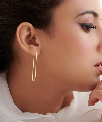 Gold plated earrings in sterling silver 1