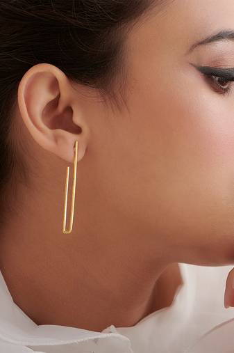 Gold plated earrings in sterling silver