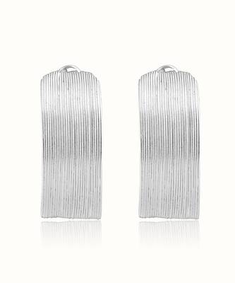 Silver Plated hoop earrings in sterling silver 3