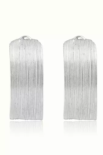 Silver Plated hoop earrings in sterling silver