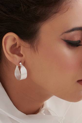 Silver Plated hoop earrings in sterling silver