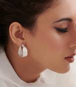 Silver Plated hoop earrings in sterling silver