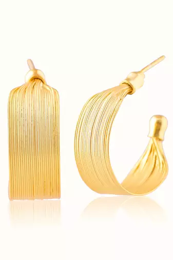 Gold plated hoop earrings in sterling silver
