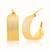Gold plated hoop earrings in sterling silver
