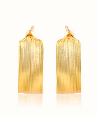 Gold plated hoop earrings in sterling silver 3