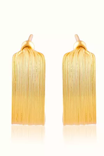 Gold plated hoop earrings in sterling silver
