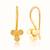 Gold plated stud earrings in sterling silver
