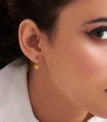Gold plated stud earrings in sterling silver