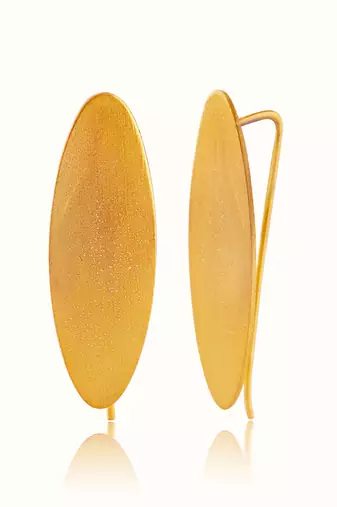 Gold plated earrings in sterling silver