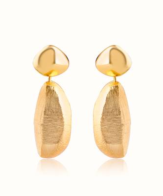 Gold plated dangler earrings in sterling silver 3