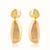 Gold plated dangler earrings in sterling silver