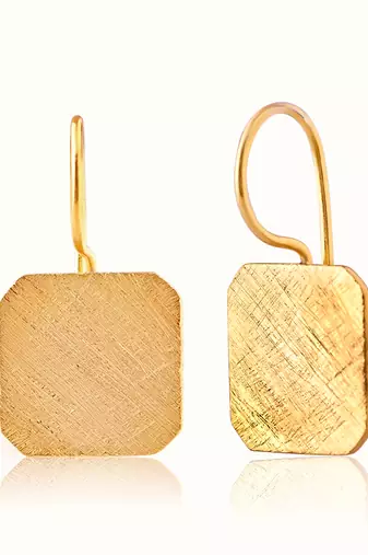 Gold plated earrings in sterling silver