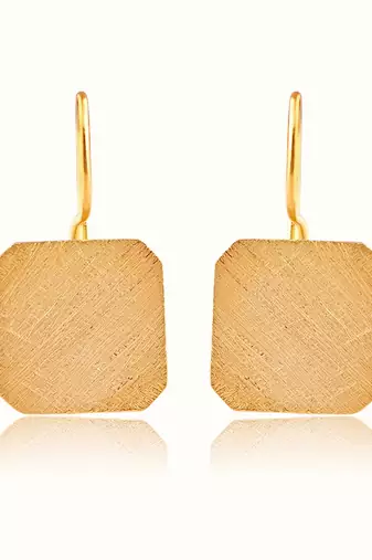 Gold plated earrings in sterling silver