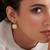 Gold plated earrings in sterling silver