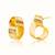Gold plated stud earrings in sterling silver