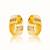 Gold plated stud earrings in sterling silver