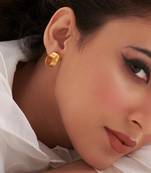 Gold plated stud earrings in sterling silver