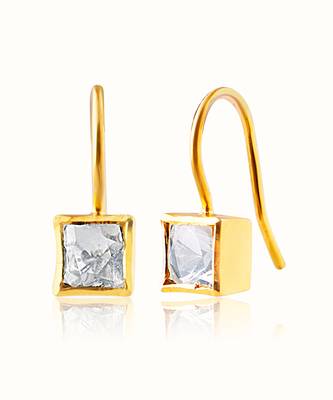 Gold plated earrings in sterling silver 2