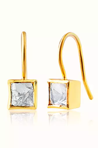 Gold plated earrings in sterling silver