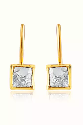 Gold plated earrings in sterling silver