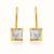 Gold plated earrings in sterling silver