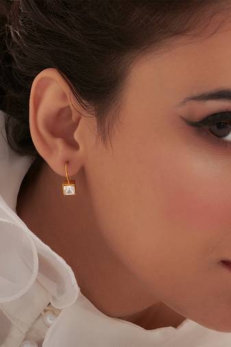 Gold plated earrings in sterling silver
