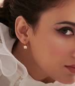 Gold plated earrings in sterling silver