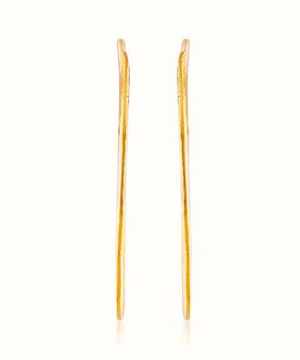 Gold plated hoop earrings in sterling silver 2